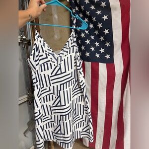 Striped Navy and White Dress